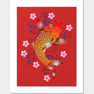 Koi fish Posters and Art